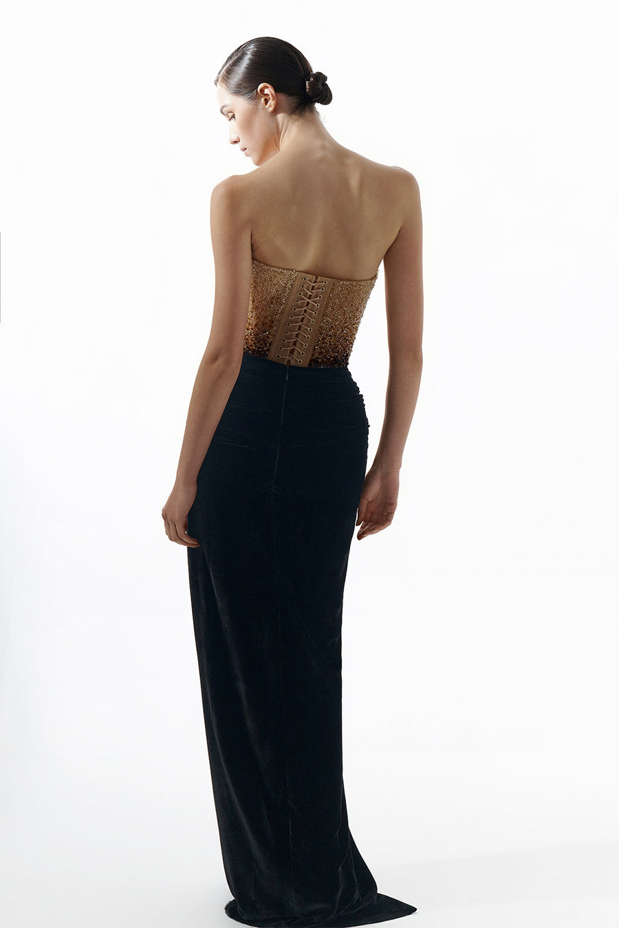 Black Champagne Crystalized Dress 9