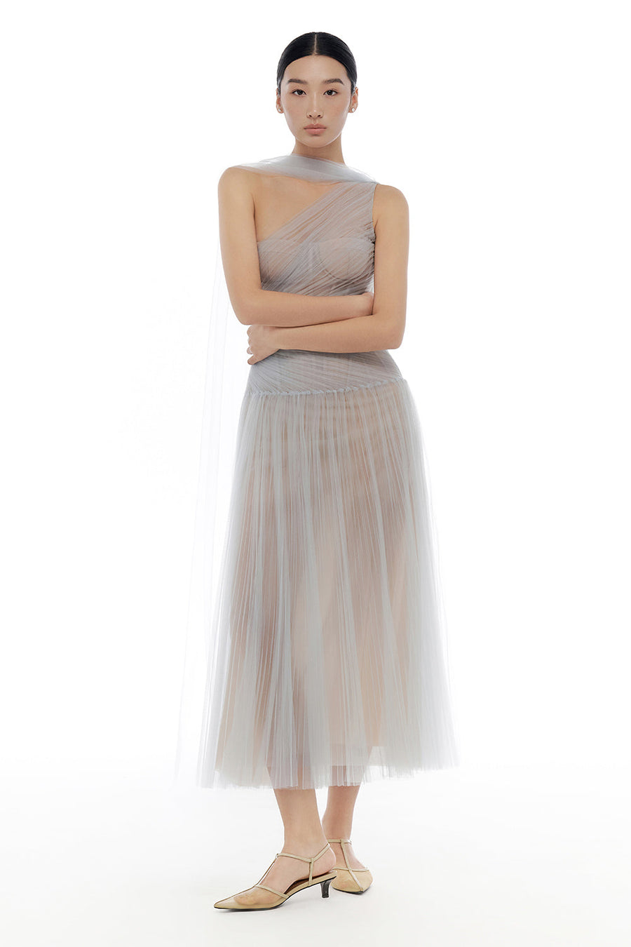 Draped Midi Dress 21