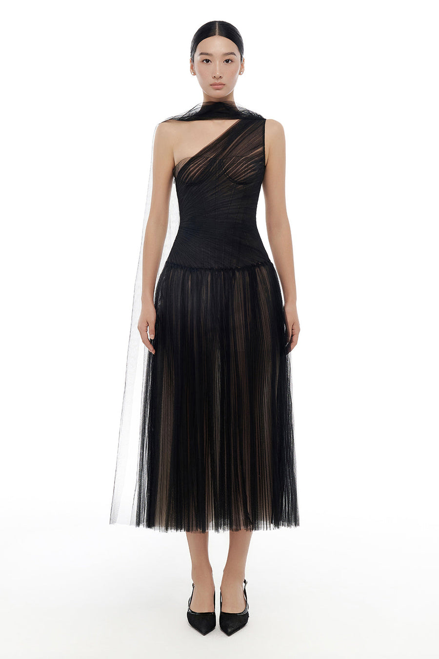 Draped Midi Dress 42
