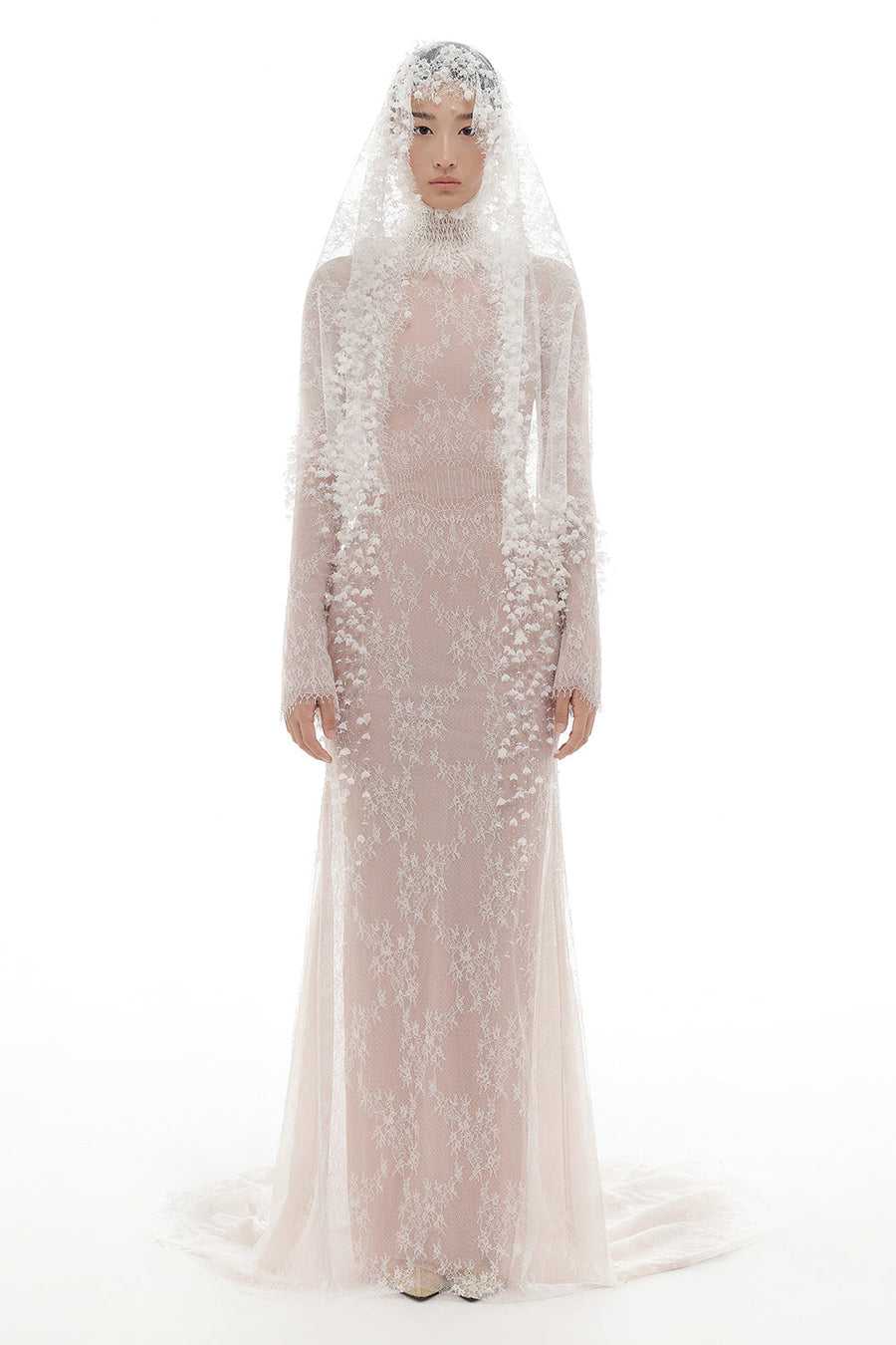 White Floral Lace Maxi Dress 15