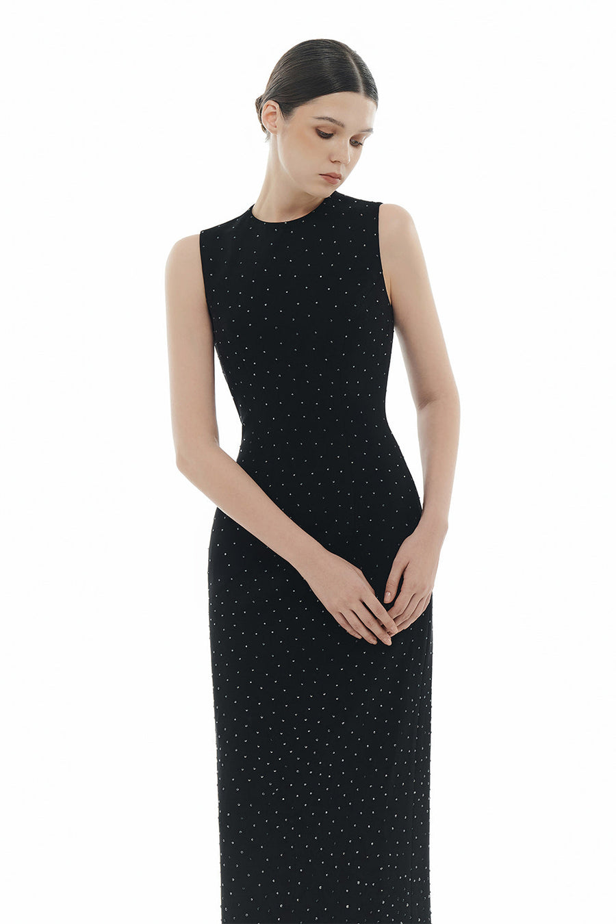 Crystal Beaded Maxi Dress 10