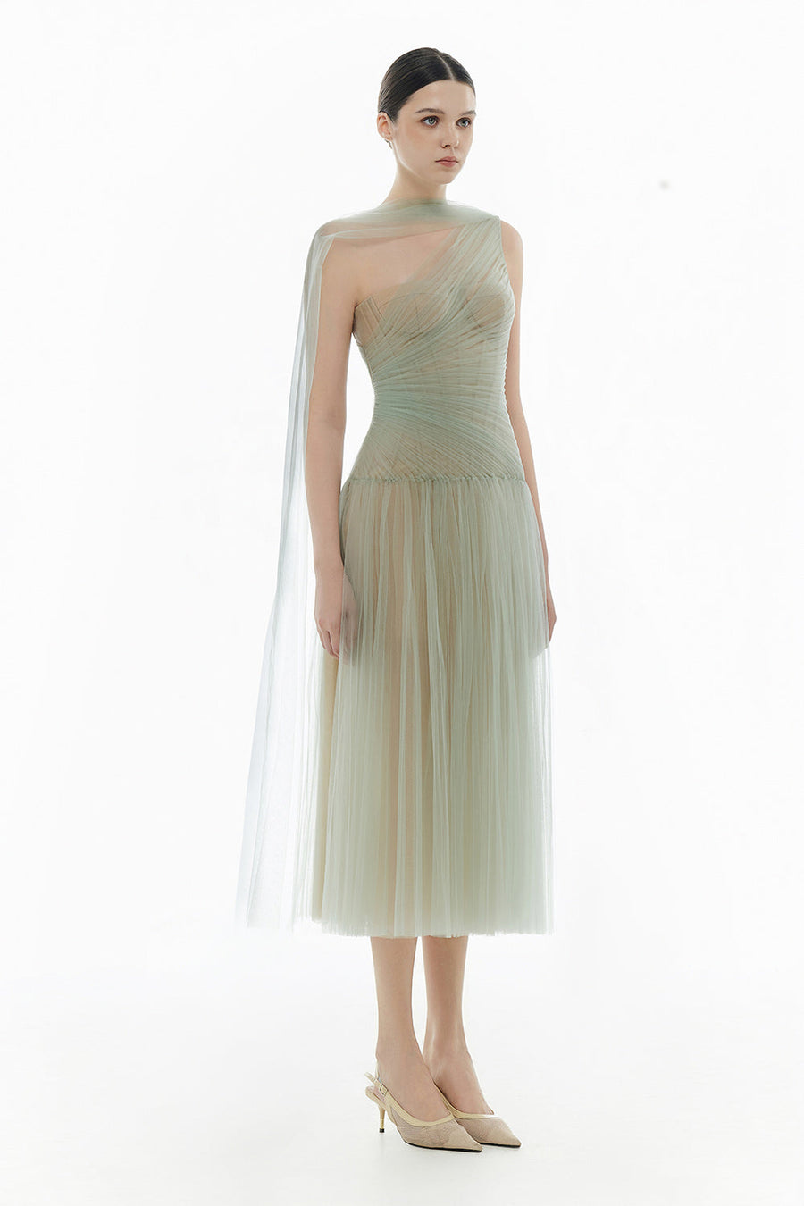 Draped Midi Dress 34