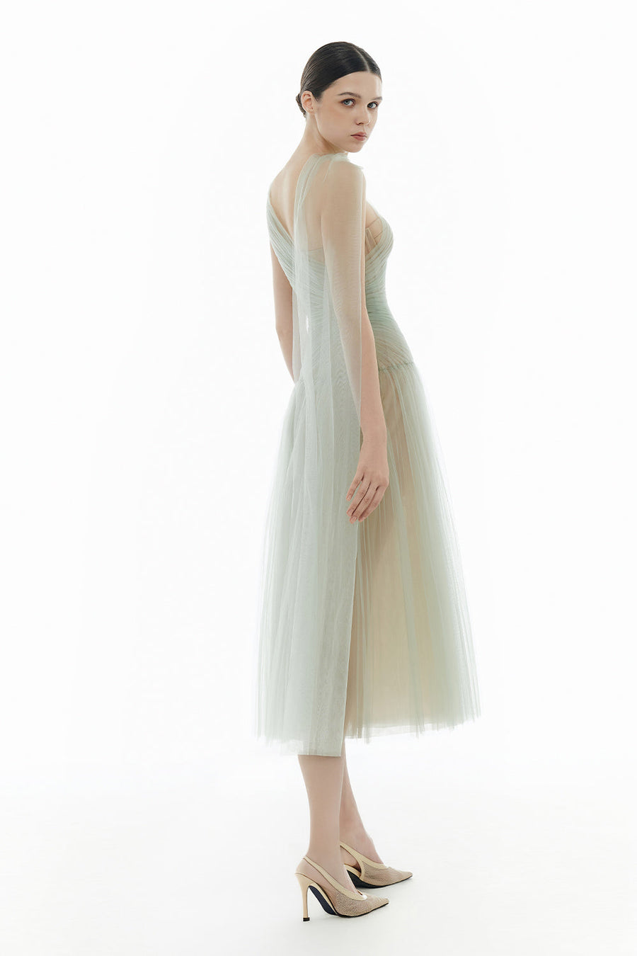 Draped Midi Dress 38
