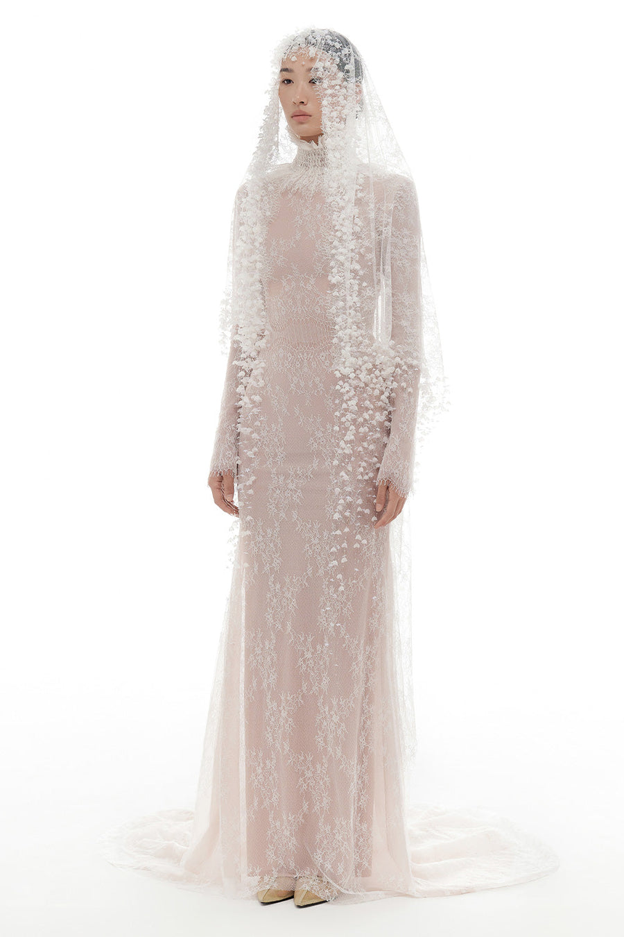 White Floral Lace Maxi Dress 17
