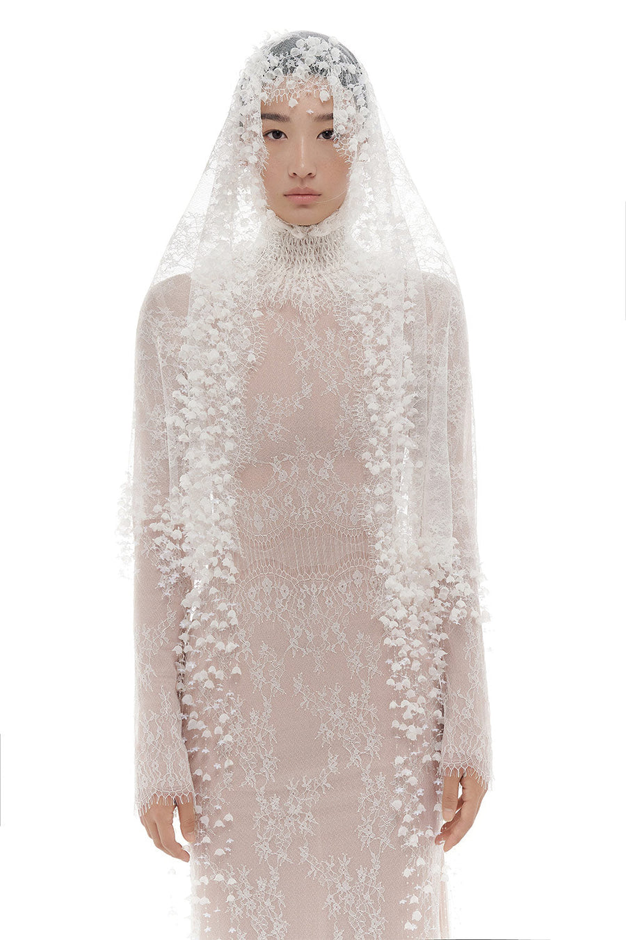 White Floral Lace Maxi Dress 12