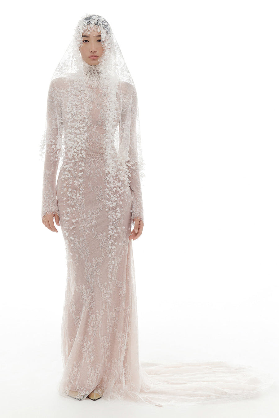 White Floral Lace Maxi Dress 18