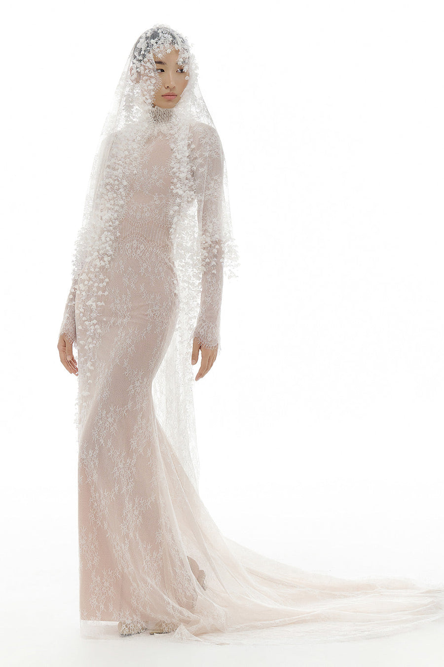 White Floral Lace Maxi Dress 16