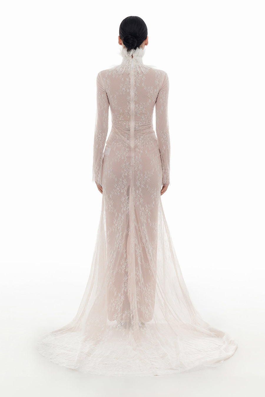 White Floral Lace Maxi Dress 5