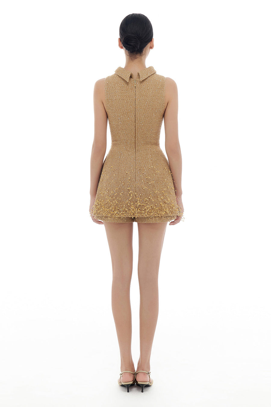 Camel Tweed Shorts 6