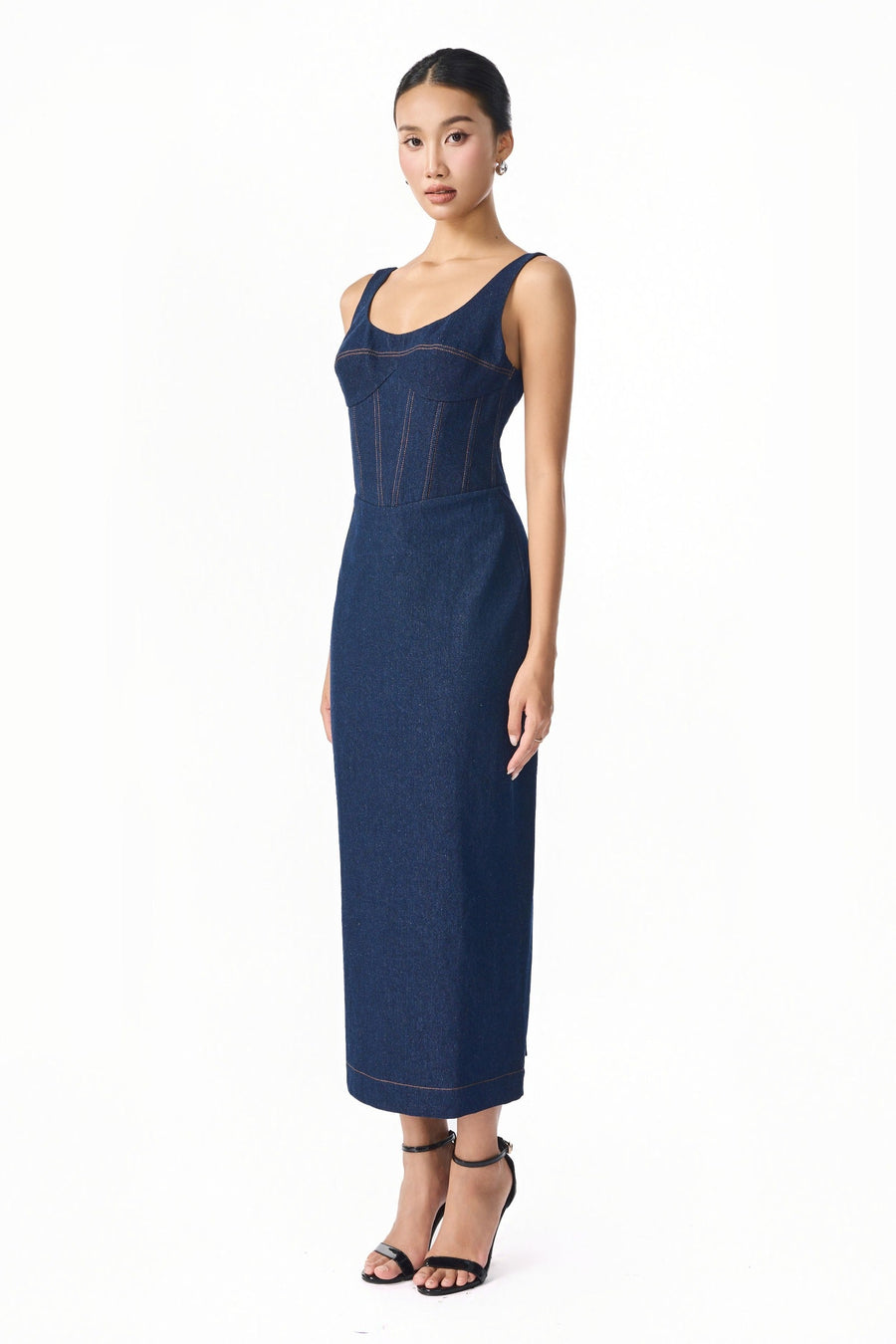 Vela Scoop Neck Midi Dress 5