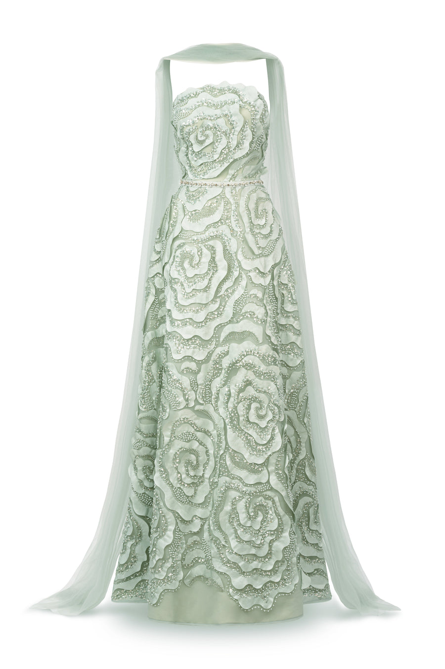 Lyra A-line Scarf Neck Polyester Maxi Dress 5