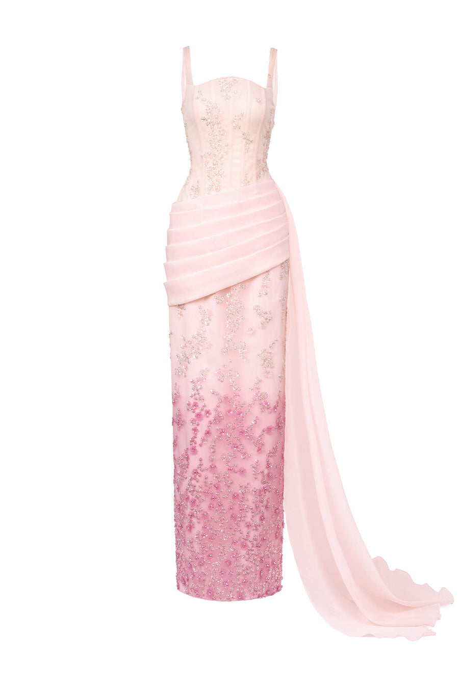 Samara Sheath Corset Waist Polyester Maxi Dress 4