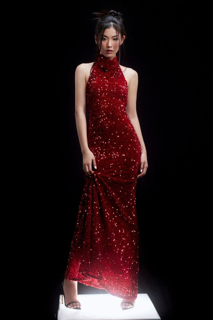 New Moon Sequin Maxi Dress 3