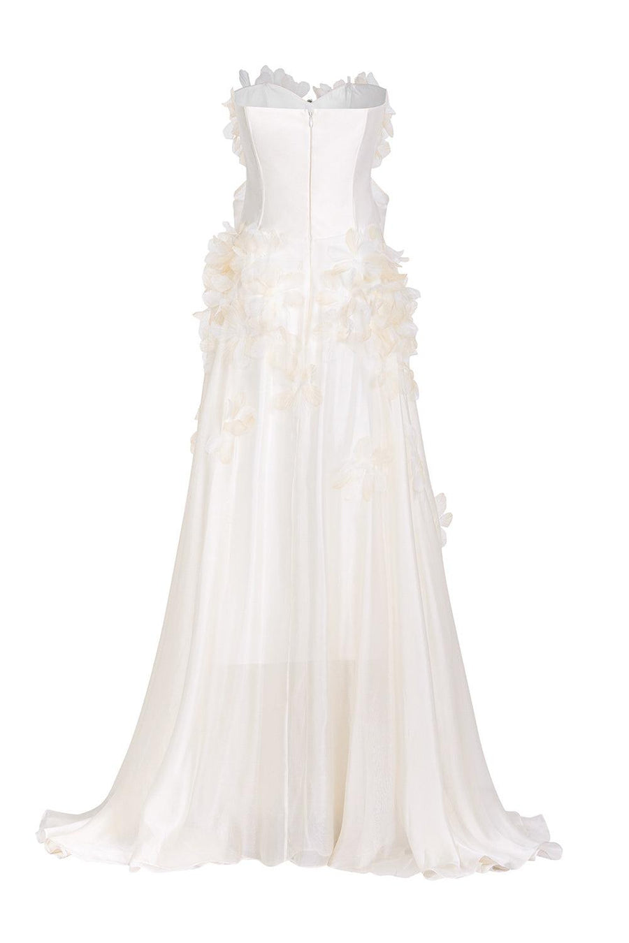 Nicolette A-line Cape Sleeved Chiffon Floor Length Dress Gown Dress LINH PHUNG