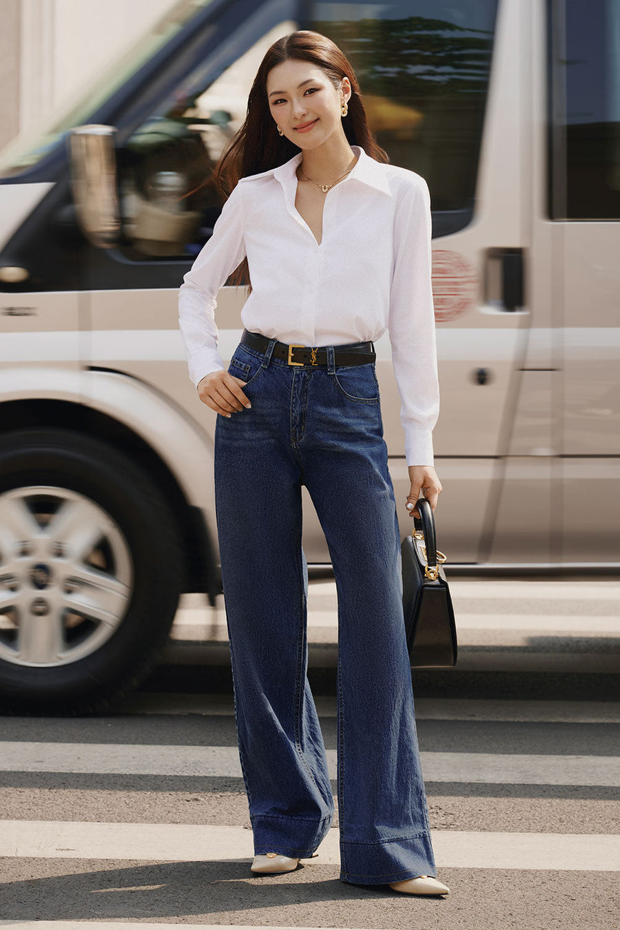 Nhip Straight Single Breasted Twill Shirt 5