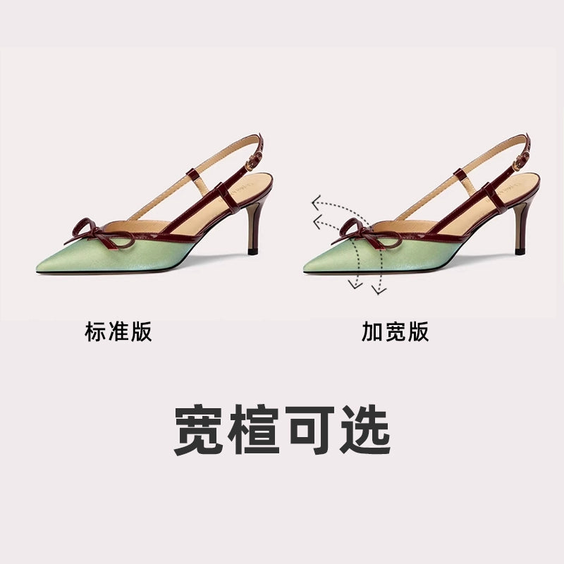 Lily Wei [Peninsula Love Letter] The same green high-end sandals on the show 3cm high heels large size 41-43 Green 6cm widened version Shoes RESSALINA