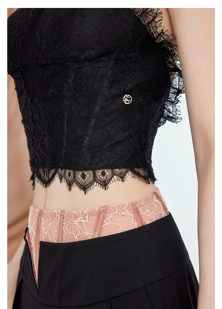 RESSALINA Naomi lace mesh fishbone backless corset for women s summer collection new outerwear strapless top tops RESSALINA