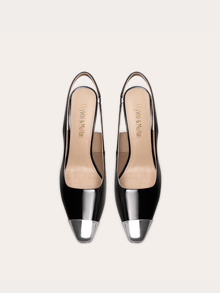 Lily Wei Metal Head Park Caiying High Heels Commuter Sexy Sandals 2025 New Single Shoes Large Size 41-43 RESSALINA