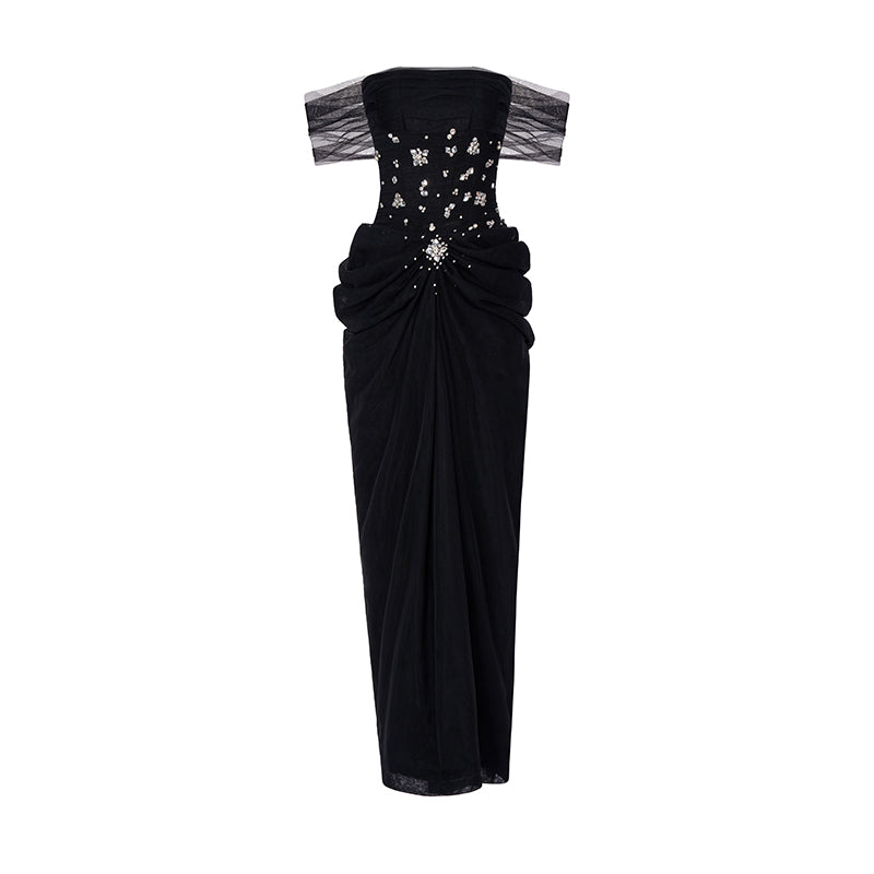 JOSEPHINE-Luxury Rhinestone High-Waist Maxi Dress – Spring Edition JOSEPHINE