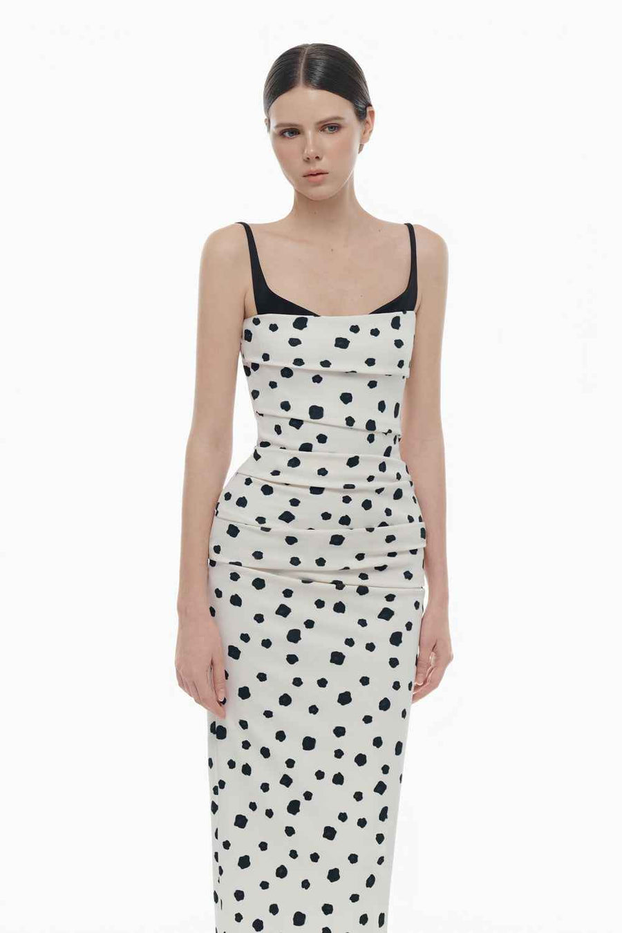 Ophelia Bodycon Draped Midi Dress