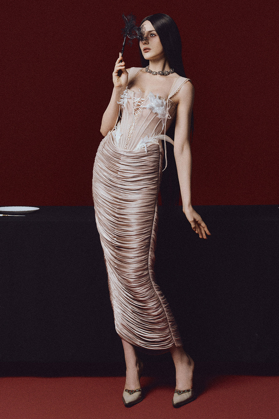 Ophelia Bodycon Gathering Set 1