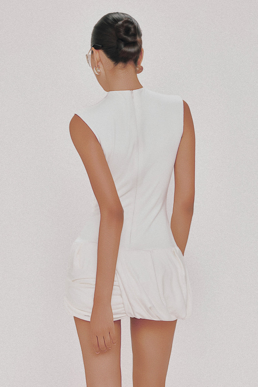 Snow Bodycon Mock Neck Cotton Mini Dress 4