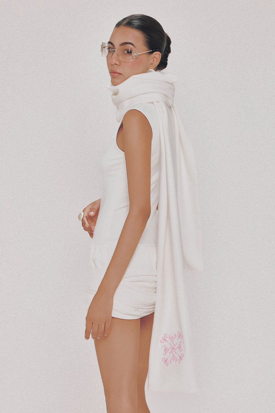 Snow Bodycon Mock Neck Cotton Mini Dress 5