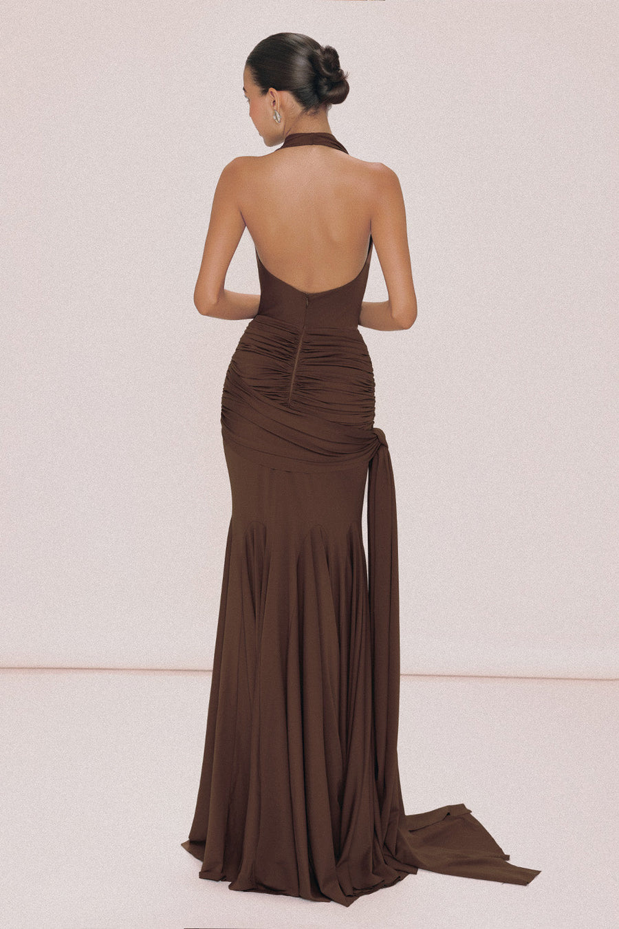 Venus Mermaid Halter Neck Spandex Maxi Dress 5