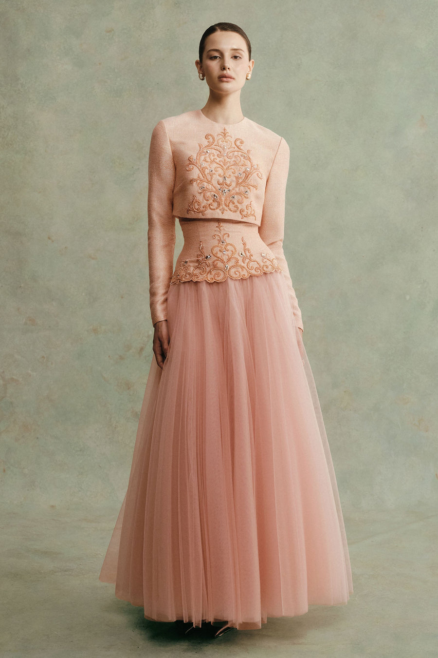Peony Embroidery Skirt 1