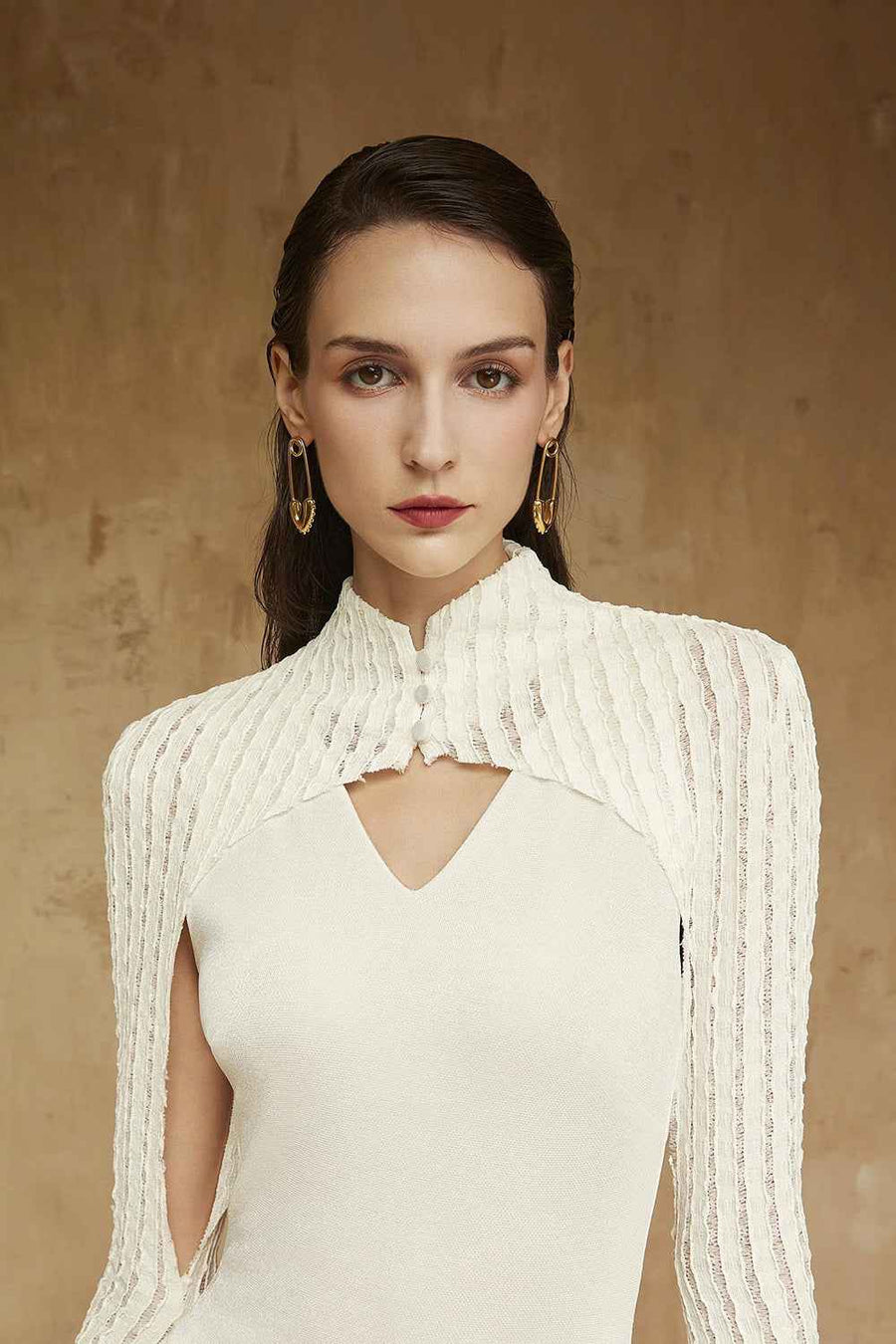 Prudence Keyhole Neck Knitted Maxi Dress