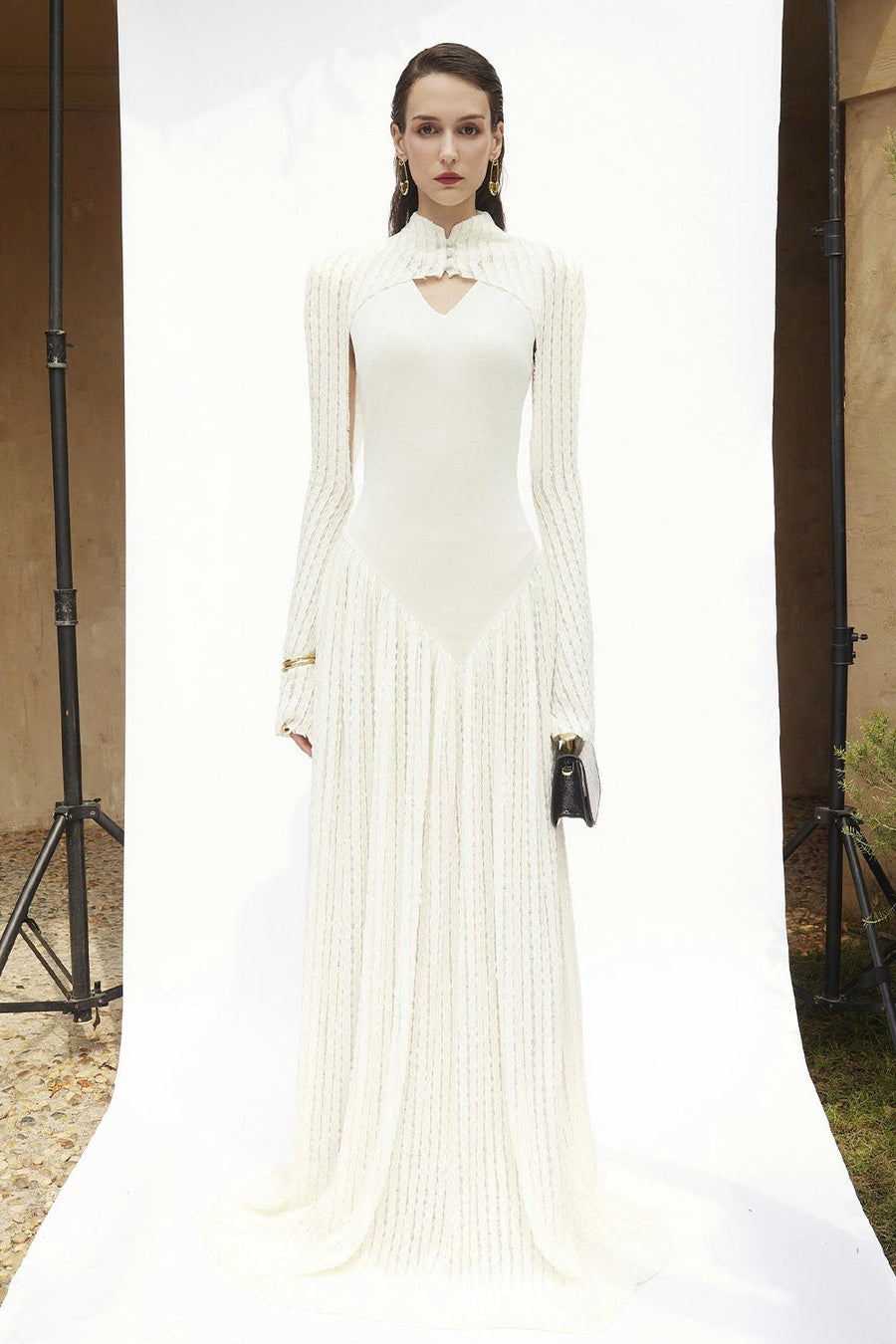 Prudence Keyhole Neck Knitted Maxi Dress 8