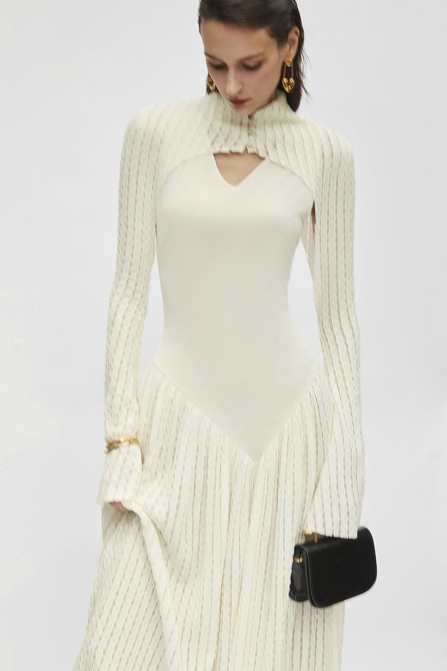 Prudence Keyhole Neck Knitted Maxi Dress 5