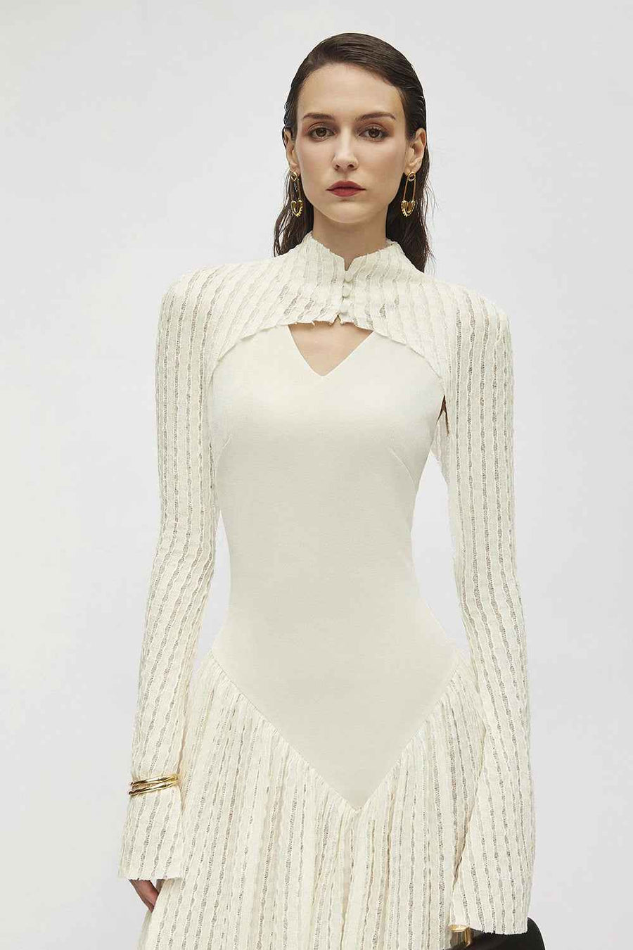 Prudence Keyhole Neck Knitted Maxi Dress