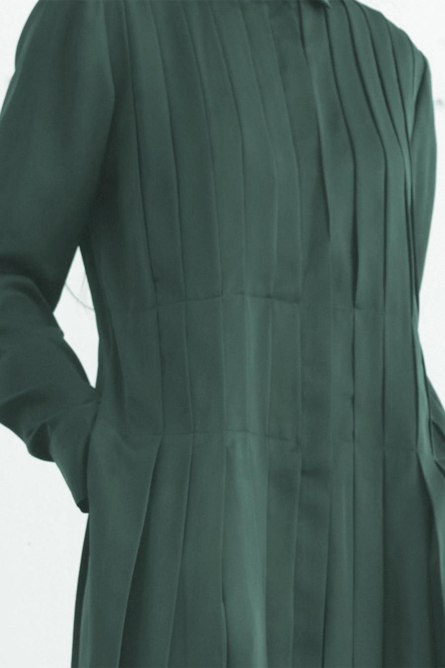 Vadim Tunic Pleated Silk Midi Dress 10