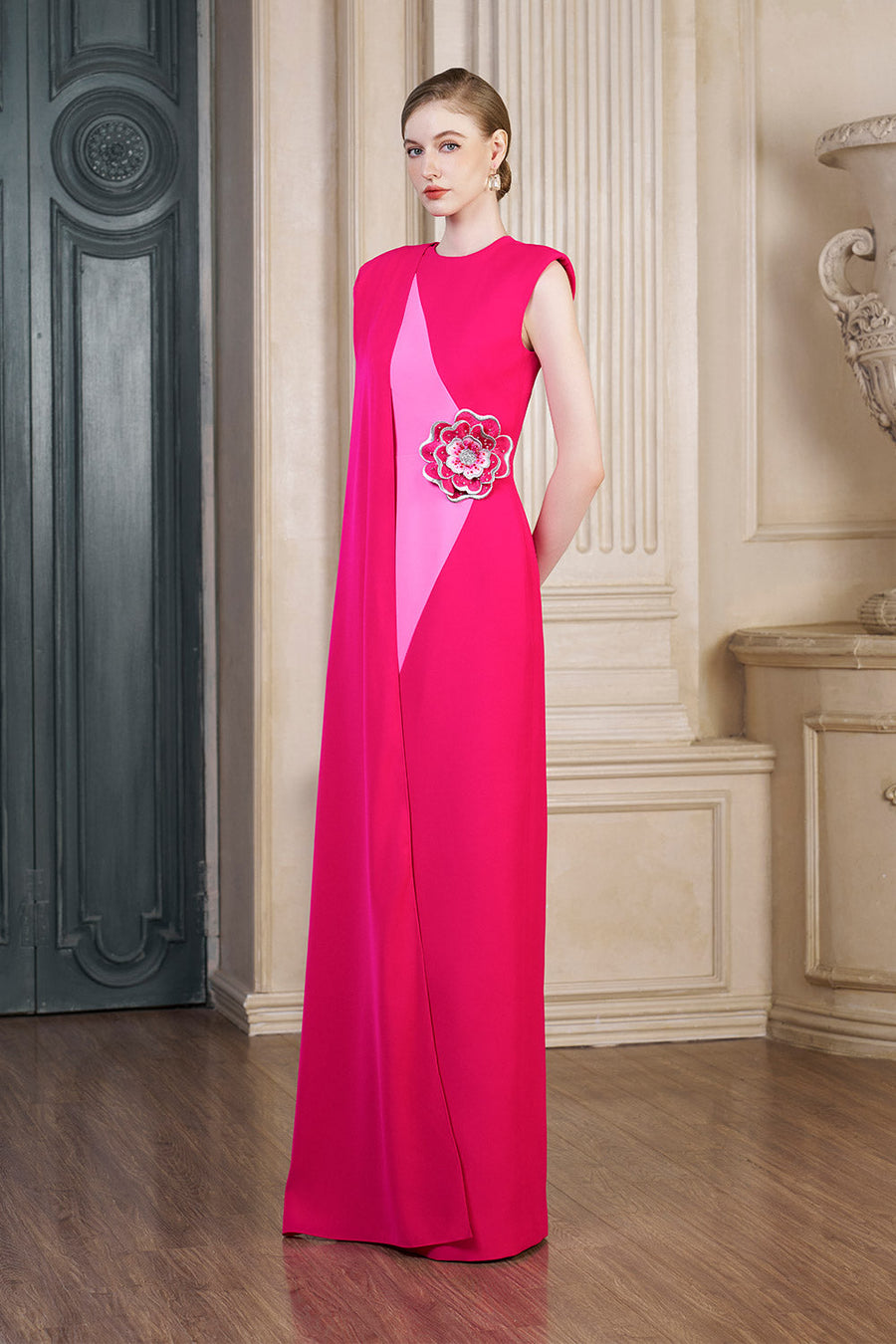 Aviana Sheath Asymmetric Shoulder Crepe Floor Length Dress Gown Dress I.H.F Atelier