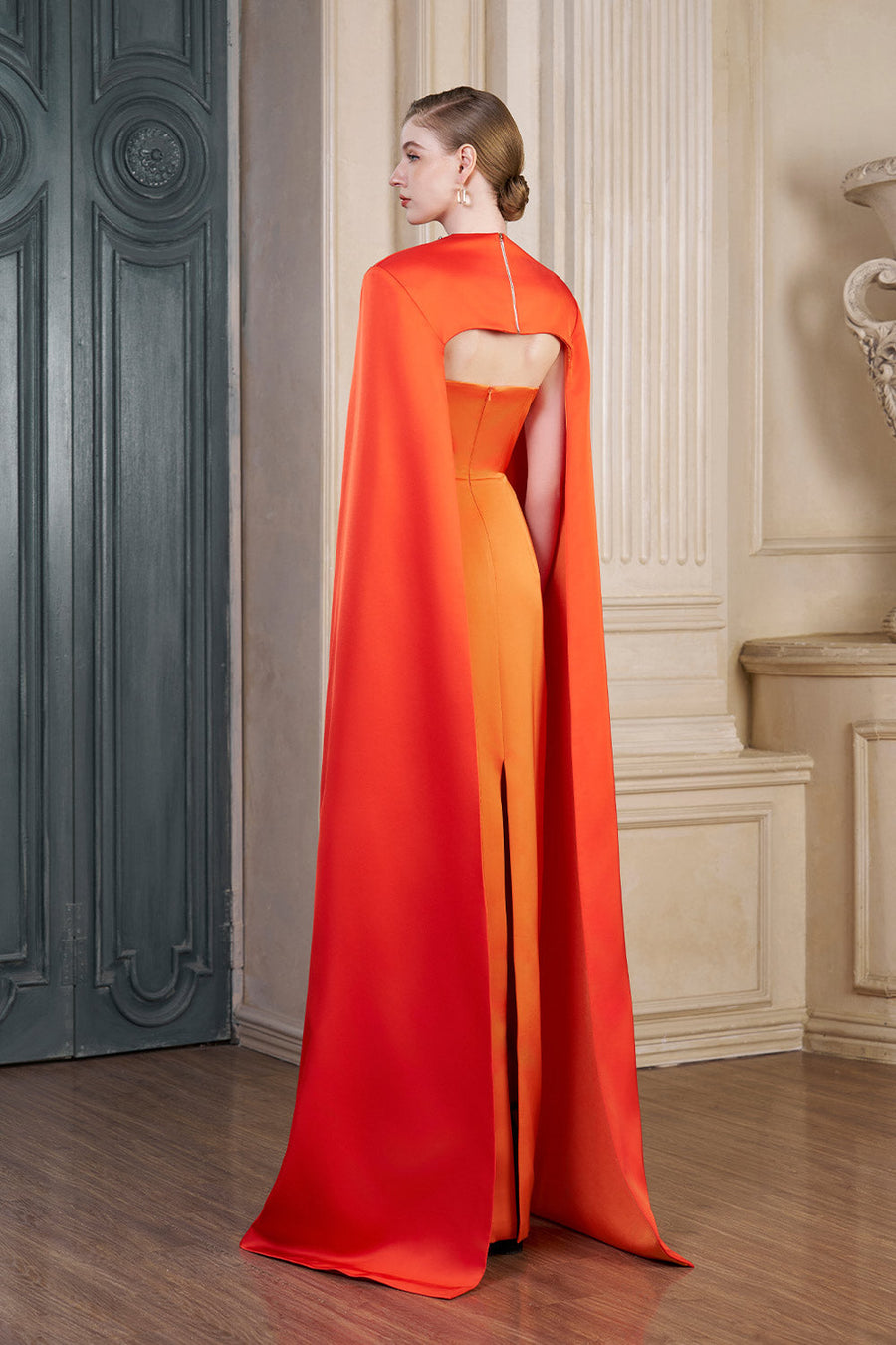 Elina Cape Corset Silk Floor Length Dress Gown Dress I.H.F Atelier