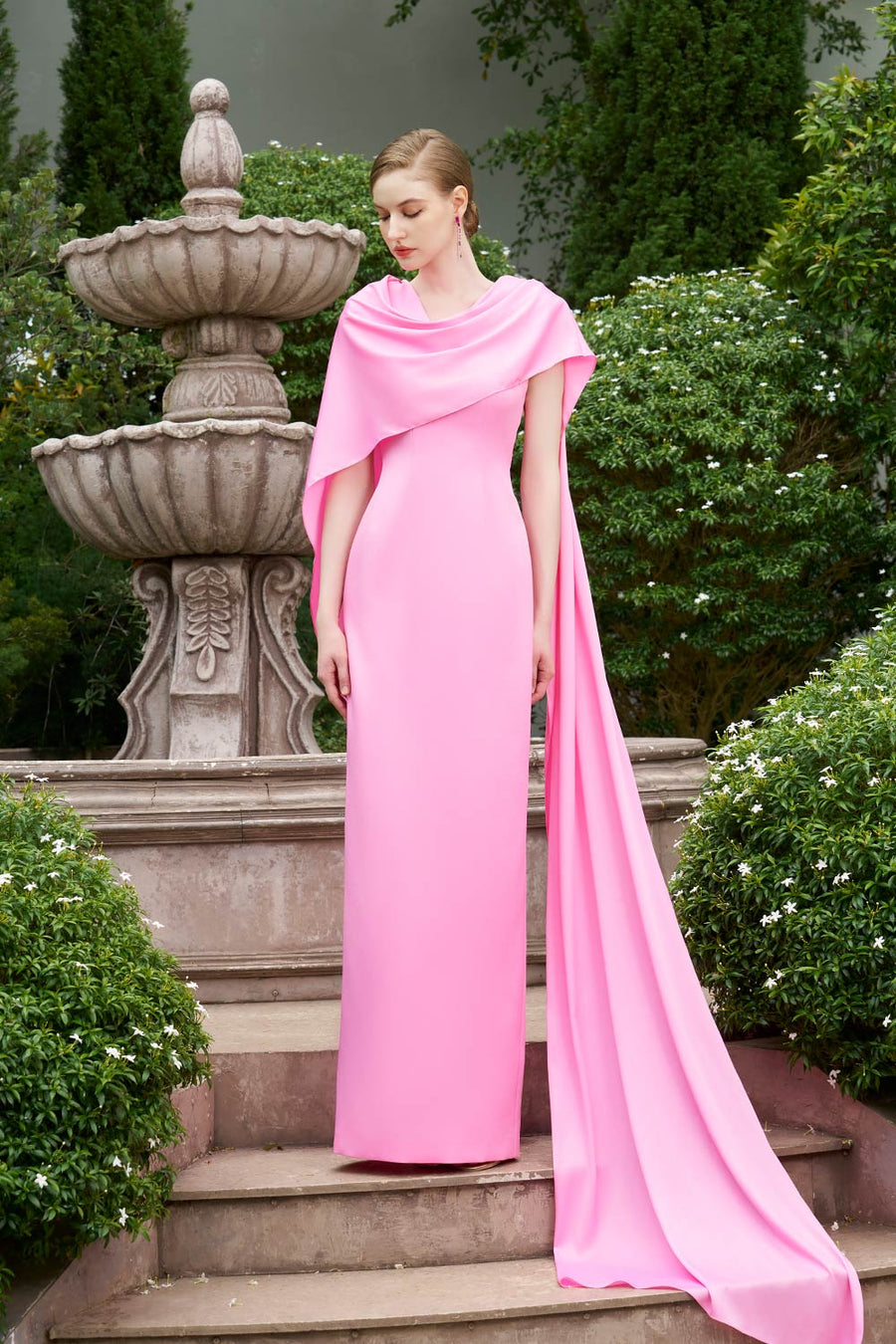 Kelly Sheath Cowl Neck Silk Floor Length Dress Gown Dress I.H.F Atelier