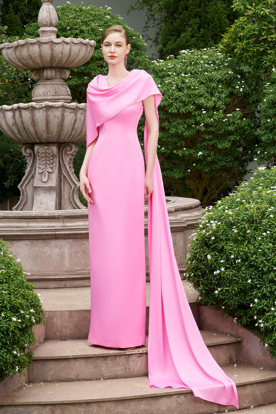 Kelly Sheath Cowl Neck Silk Floor Length Dress Gown Dress I.H.F Atelier