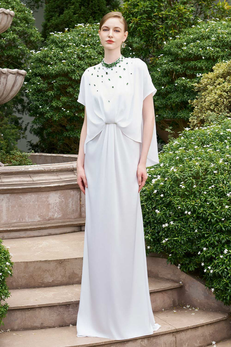 Espino Mermaid Asymmetric Poly Silk Floor Length Dress Gown Dress I.H.F Atelier