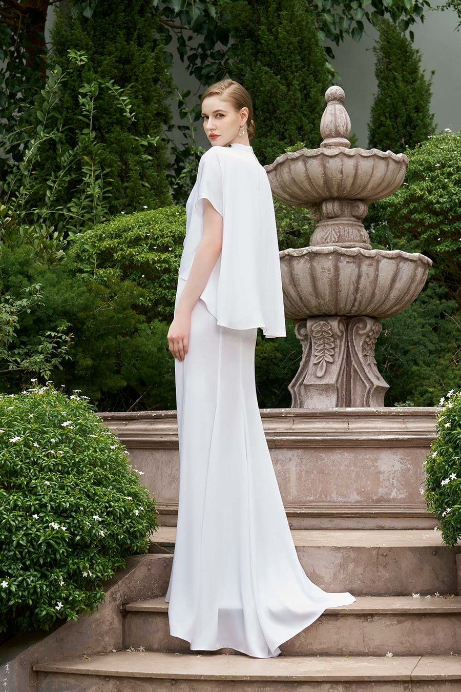 Espino Mermaid Asymmetric Poly Silk Floor Length Dress Gown Dress I.H.F Atelier