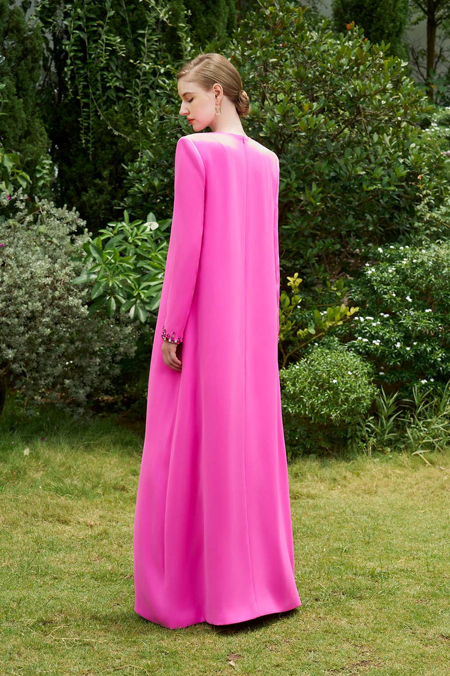 Salma Straight Stone Crepe Floor Length Dress Gown Dress I.H.F Atelier