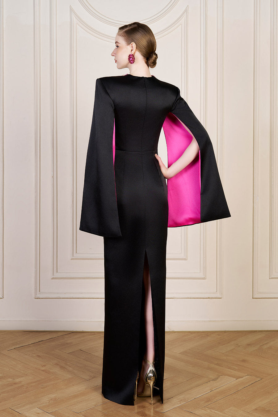 Bristol Sheath Square Shoulder Silk Floor Length Dress Gown Dress I.H.F Atelier