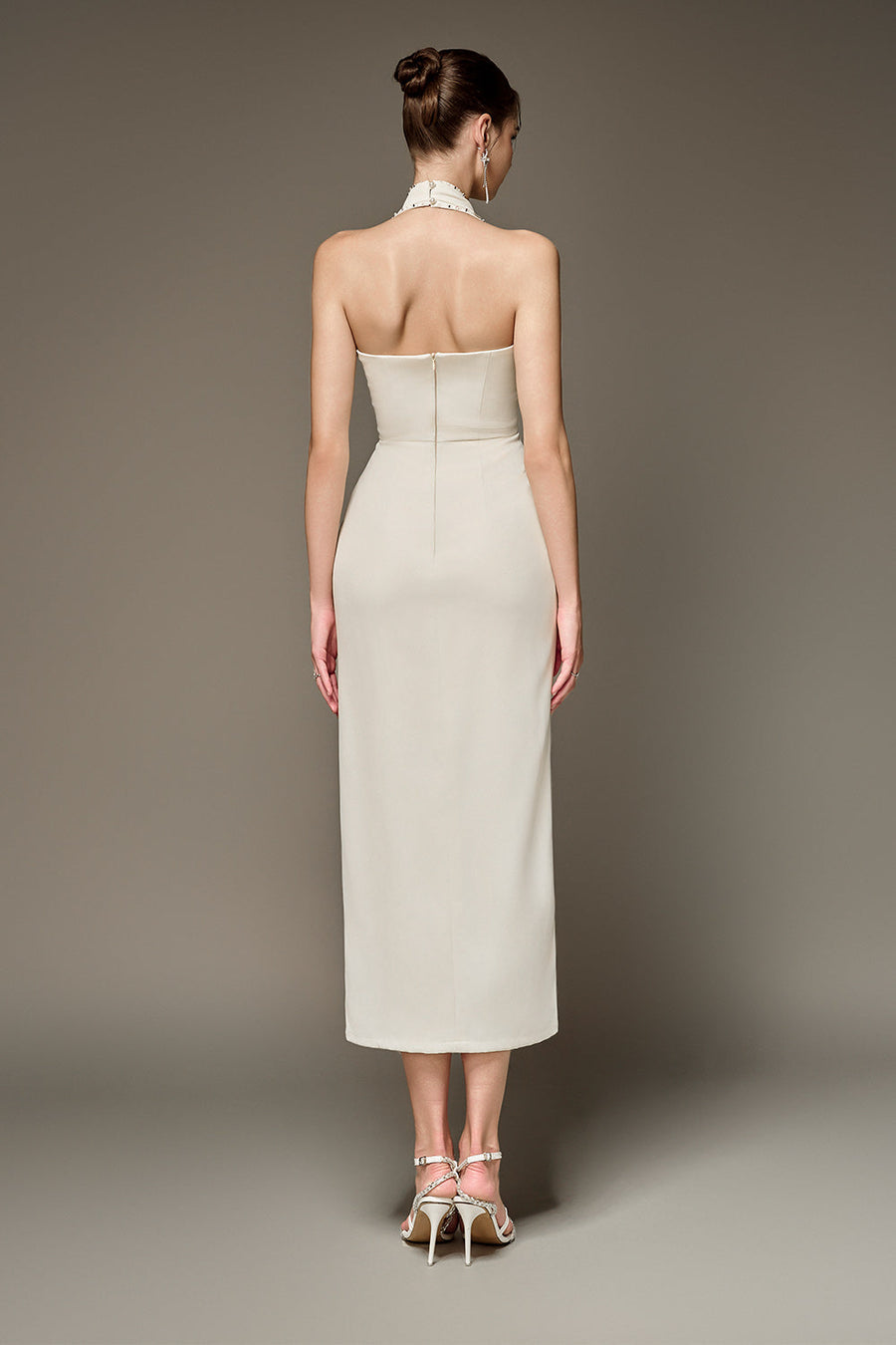 Rachel Halter Ribbon Interlock Midi Dress Midi Dress NHAT VY