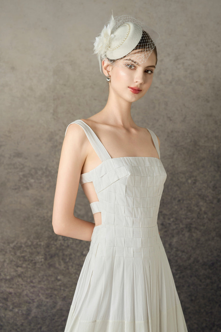 Althaea A-line Strappy Linen Calf Length Dress 3