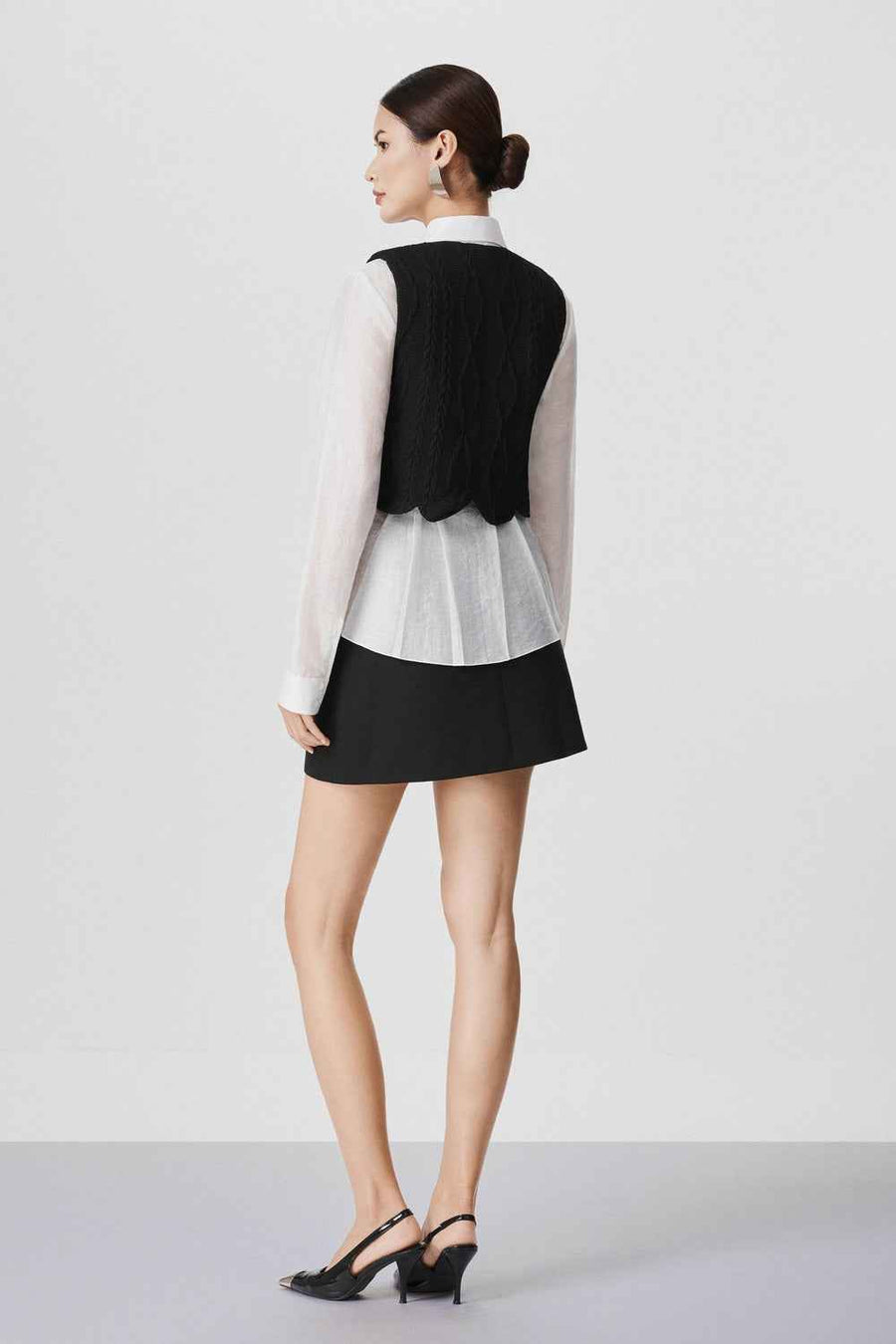 Promise Peplum Collared Neck Cotton Shirt