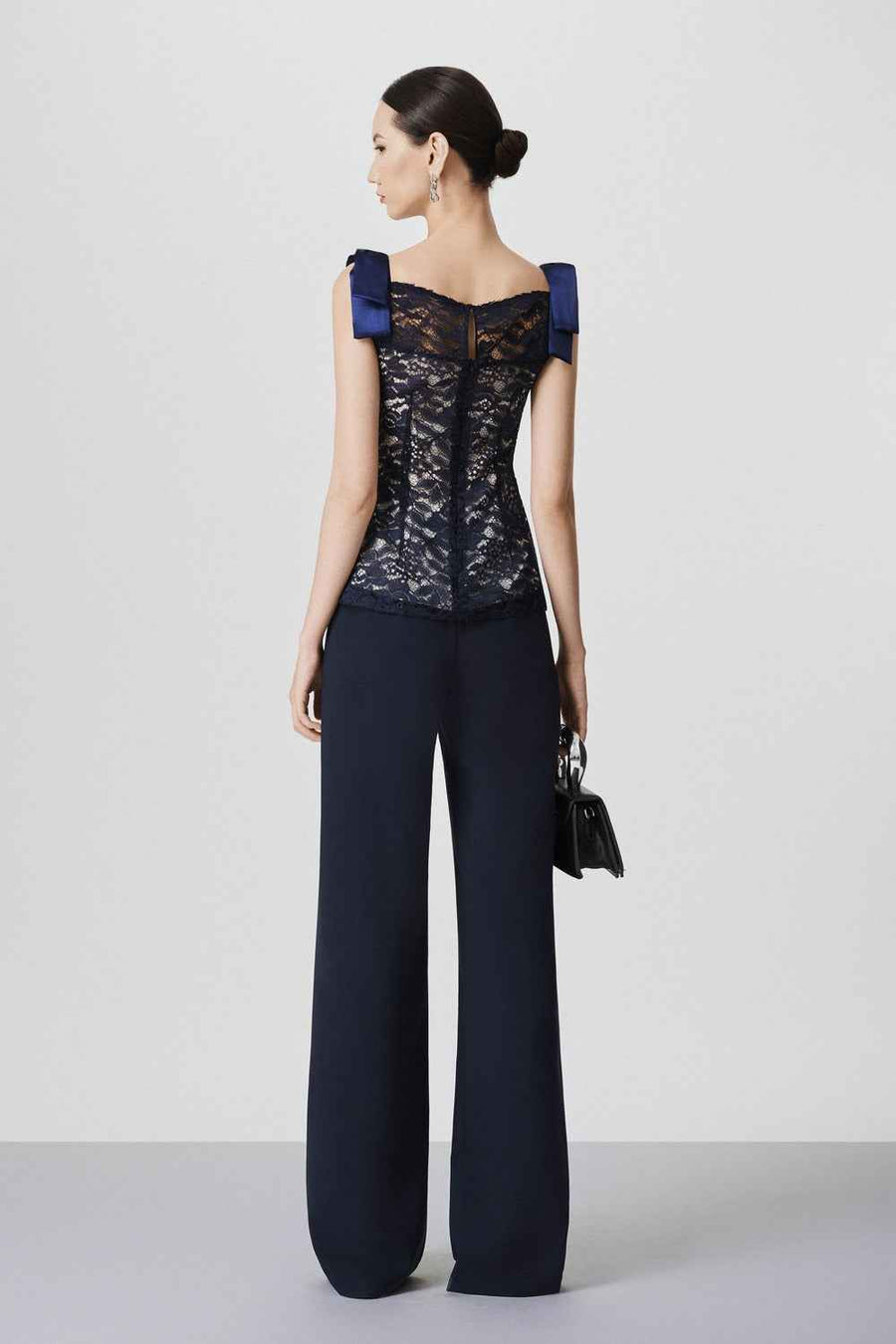 Nellie Peplum Bow Lace Top