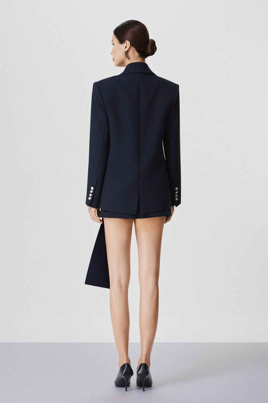 Novah Straight Notch Lapel Wool Blazer