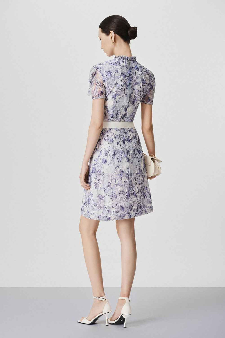Rayna A-line Ruffle Collar Lace Mini Dress