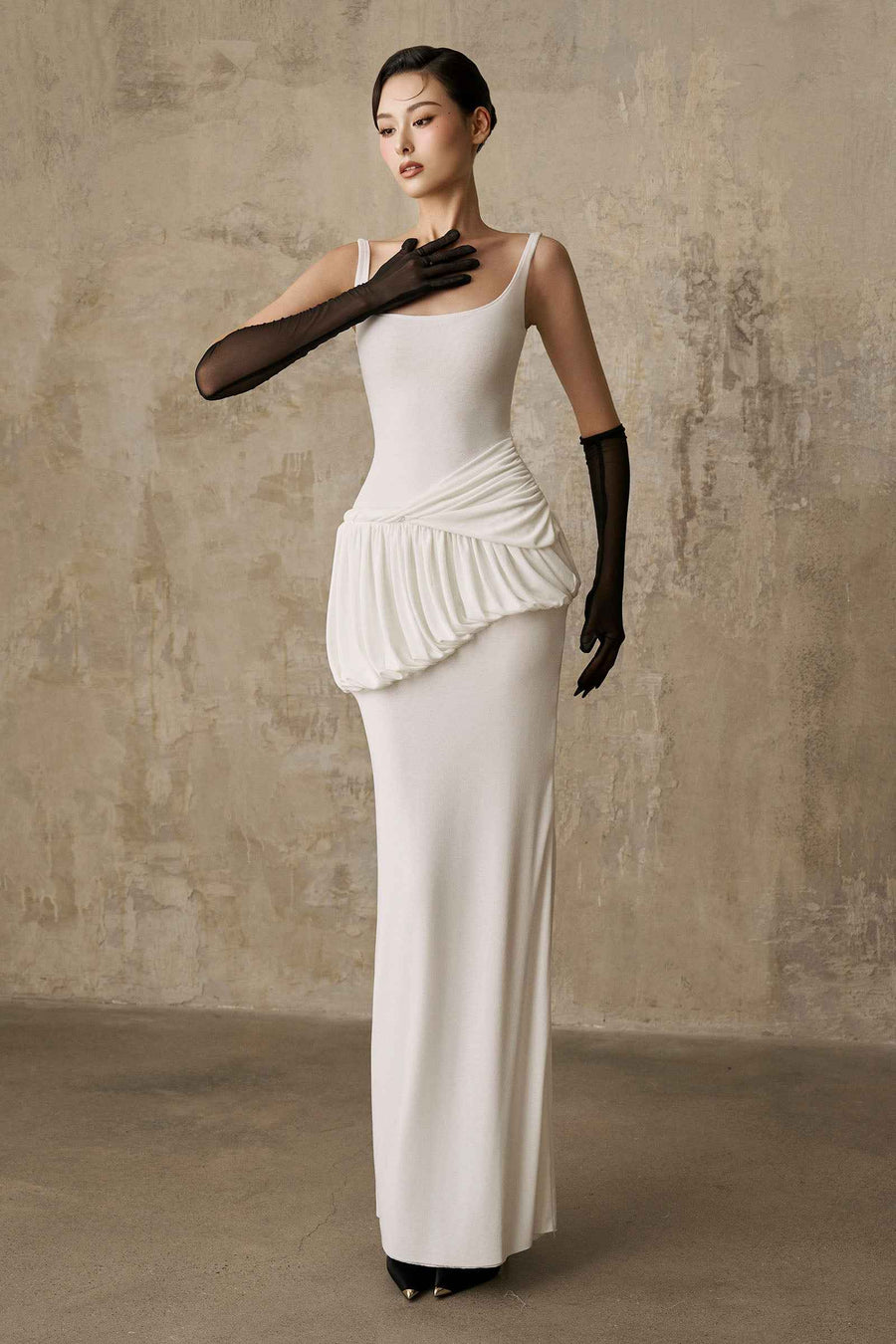 Rabia Scoop Neck Maxi Dress