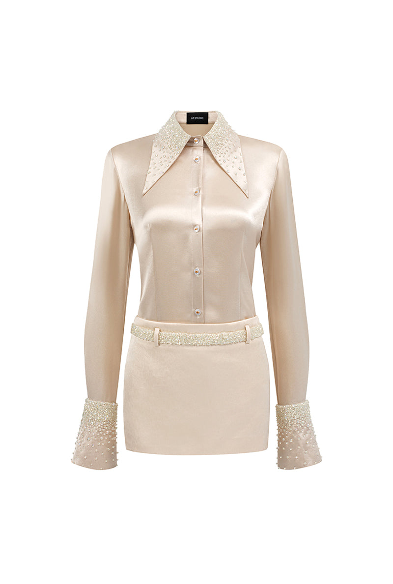 Raina Straight Rhinestone Shirt 5